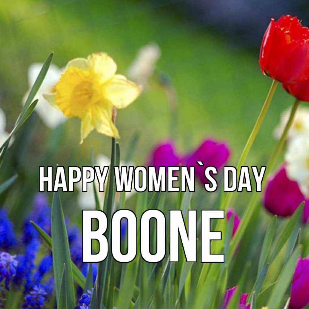 Greetings card с именем, Boone happy women`s day международный женский день 3 Greetings with text for free download 